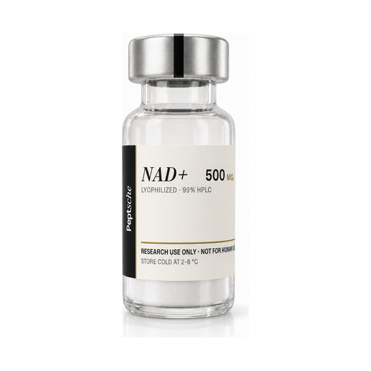 Peptsche NAD+ lyophilized research peptide vial, 99% HPLC purity